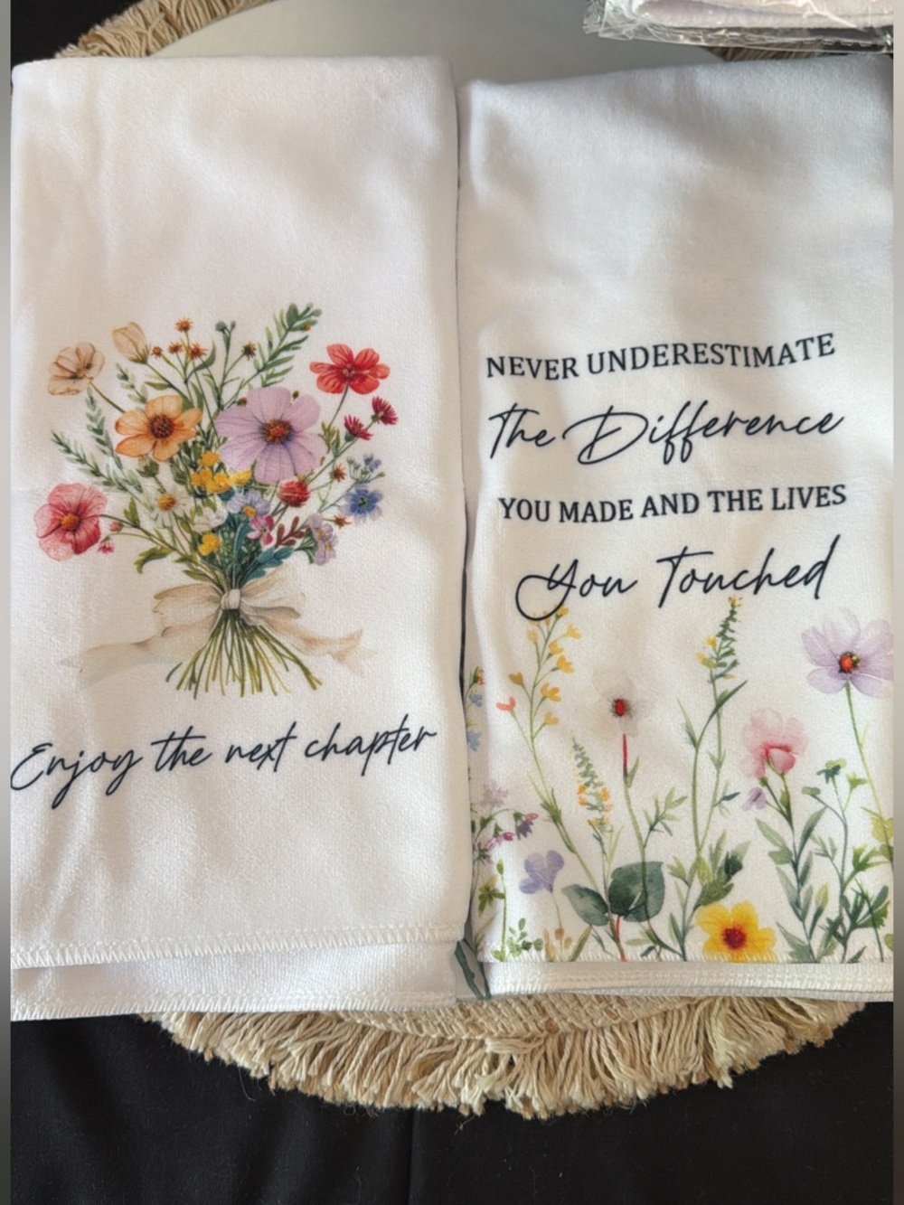 Floral Print White Kitchen Towel sets
